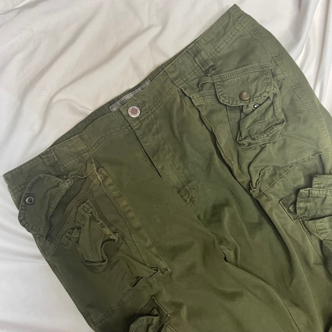 빈티지 밀리터리 탄창 카키 포켓 카고팬츠 38 상품이미지2