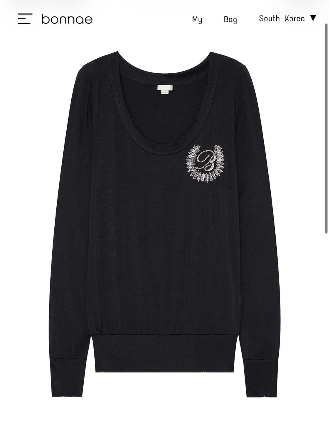 bonnaeonline bonnae beaded plunge top 상품이미지1