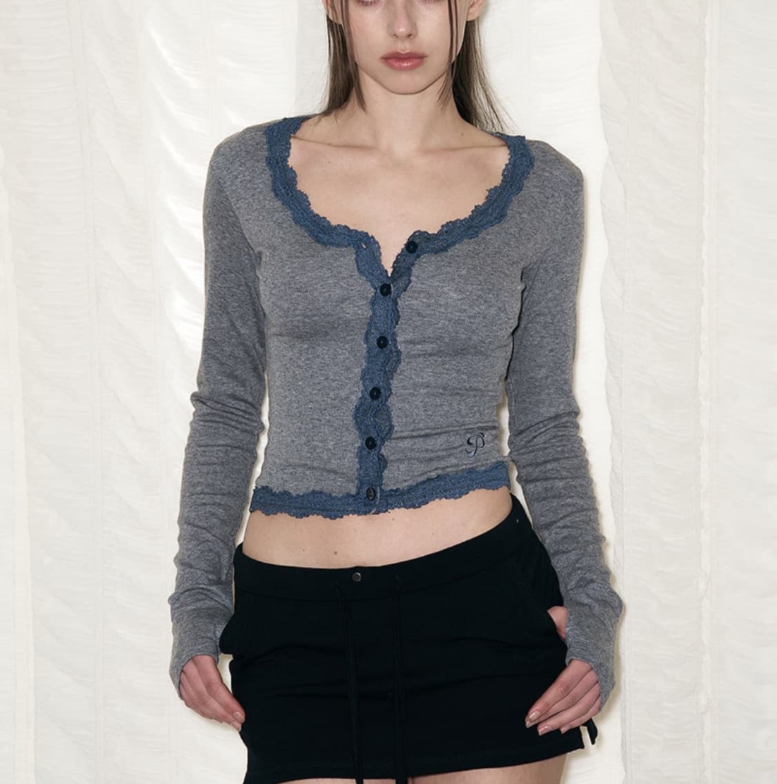 플리즈노팔로우 Mila Lace Long Sleeve Top 상품이미지2