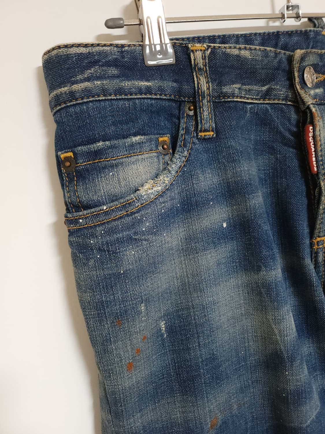 [46] 디스퀘어드2 오렌지 수갑패치 디스 청바지 S74LA0651 상품이미지2