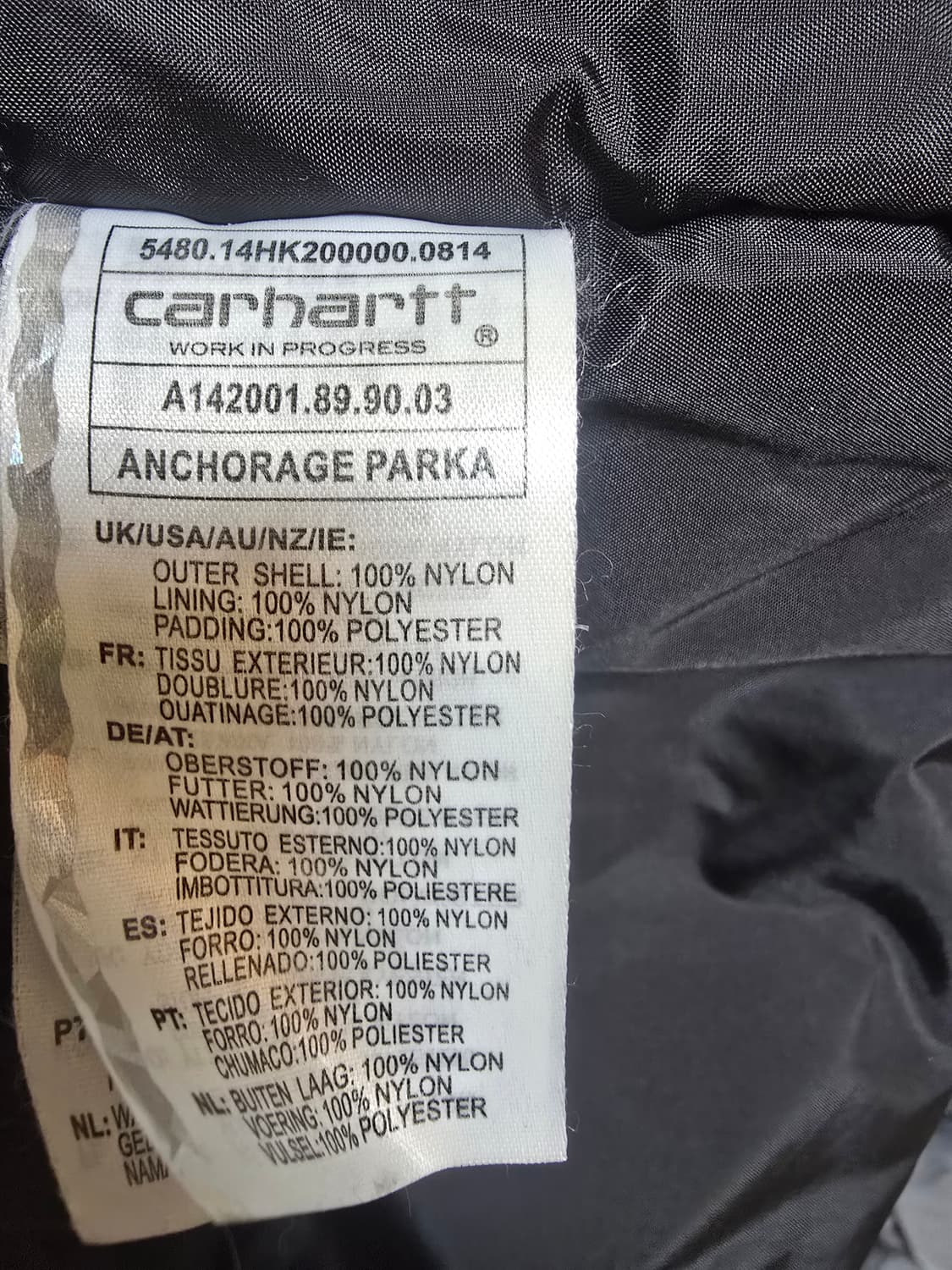 칼하트 앵커리지 파카 S (100~105) 새상품 상품이미지7