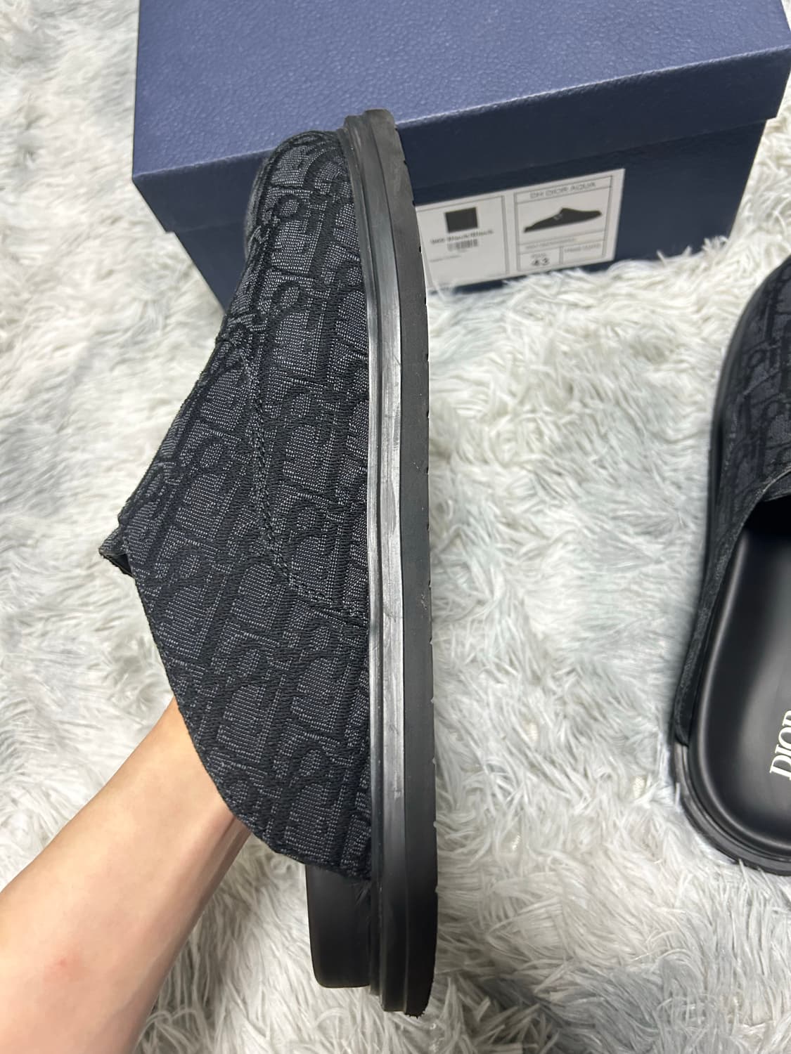 25SS 디올 아쿠아뮬 슬리퍼 43 블랙 상품이미지6