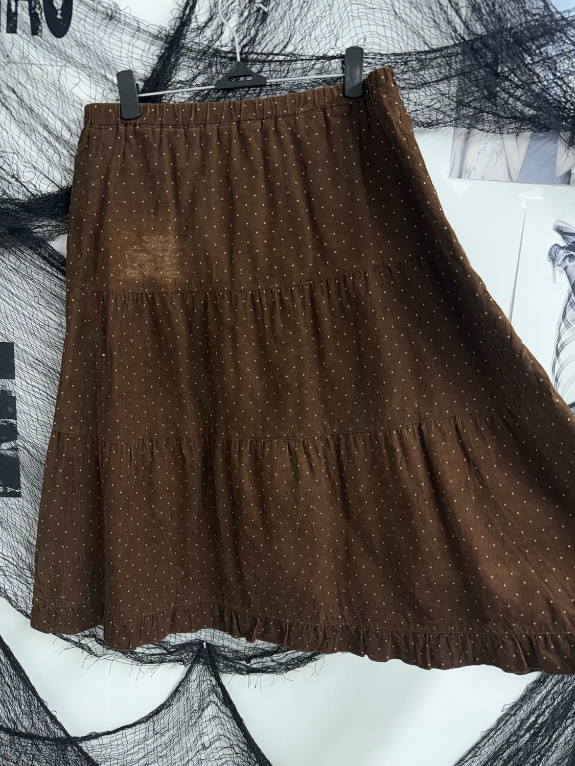 Nerd girl mood dot midi skirt  상품이미지2
