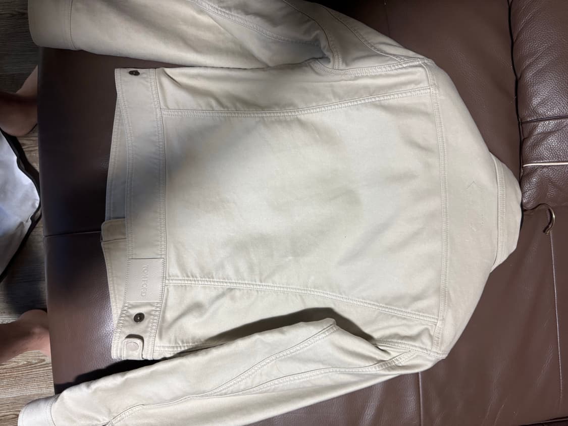 톰포드 브러시드 코튼 자켓 아이보리 상품이미지2