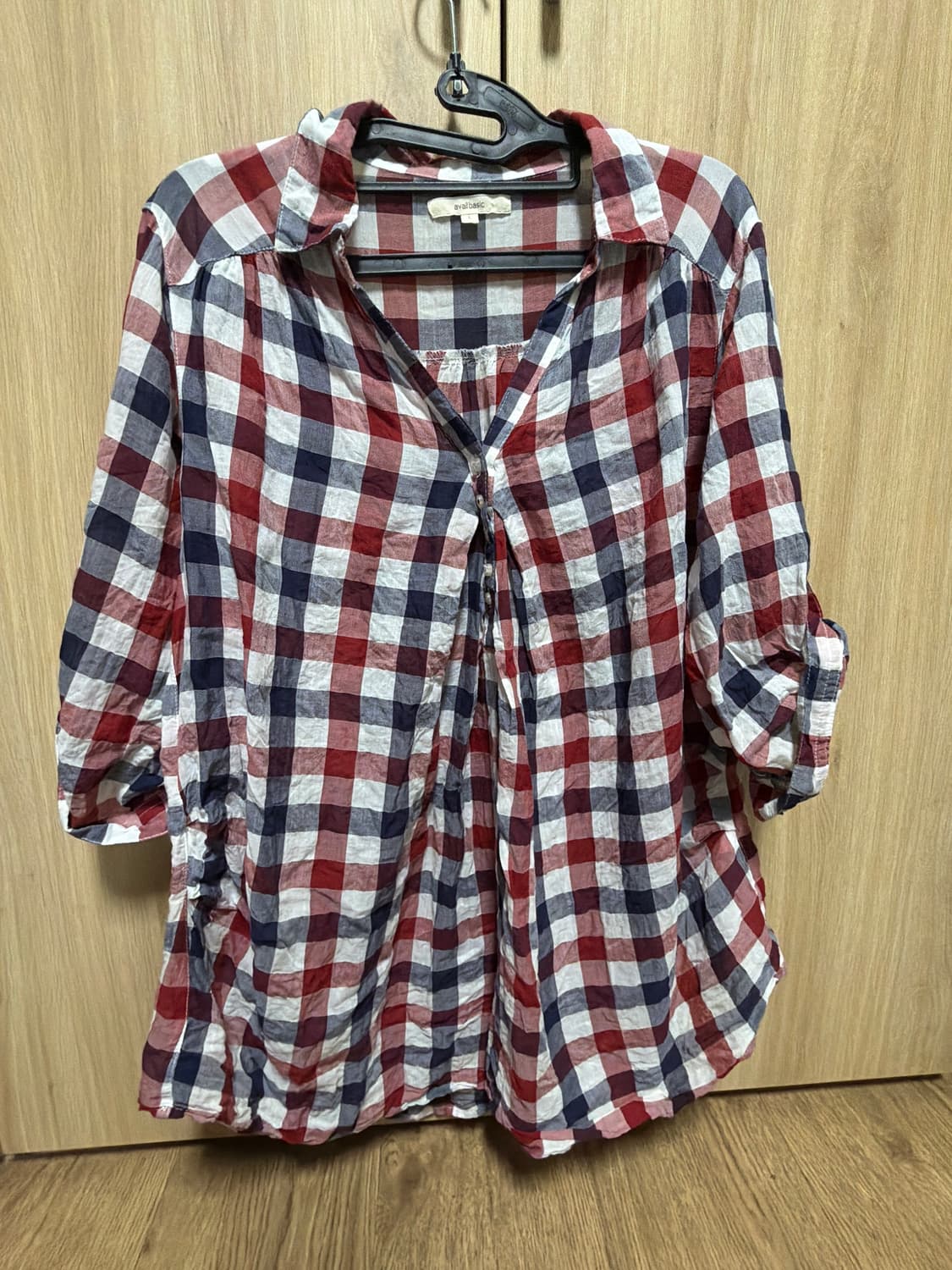 모리걸 체크 블라우스 셔츠 스즈코 상품이미지1