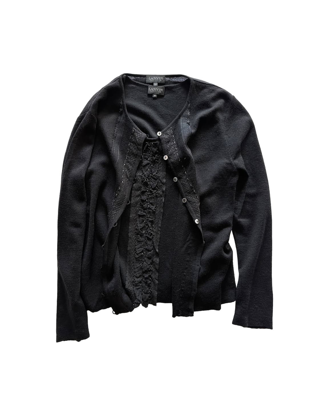 LANVIN lace knit cardigan sleeveless set 상품이미지7