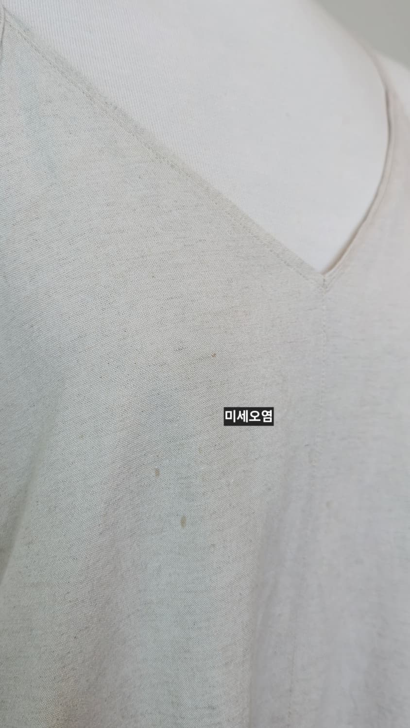 앤트마리 린넨 레이온 롱 원피스 베이지 브이넥 나시 상품이미지5