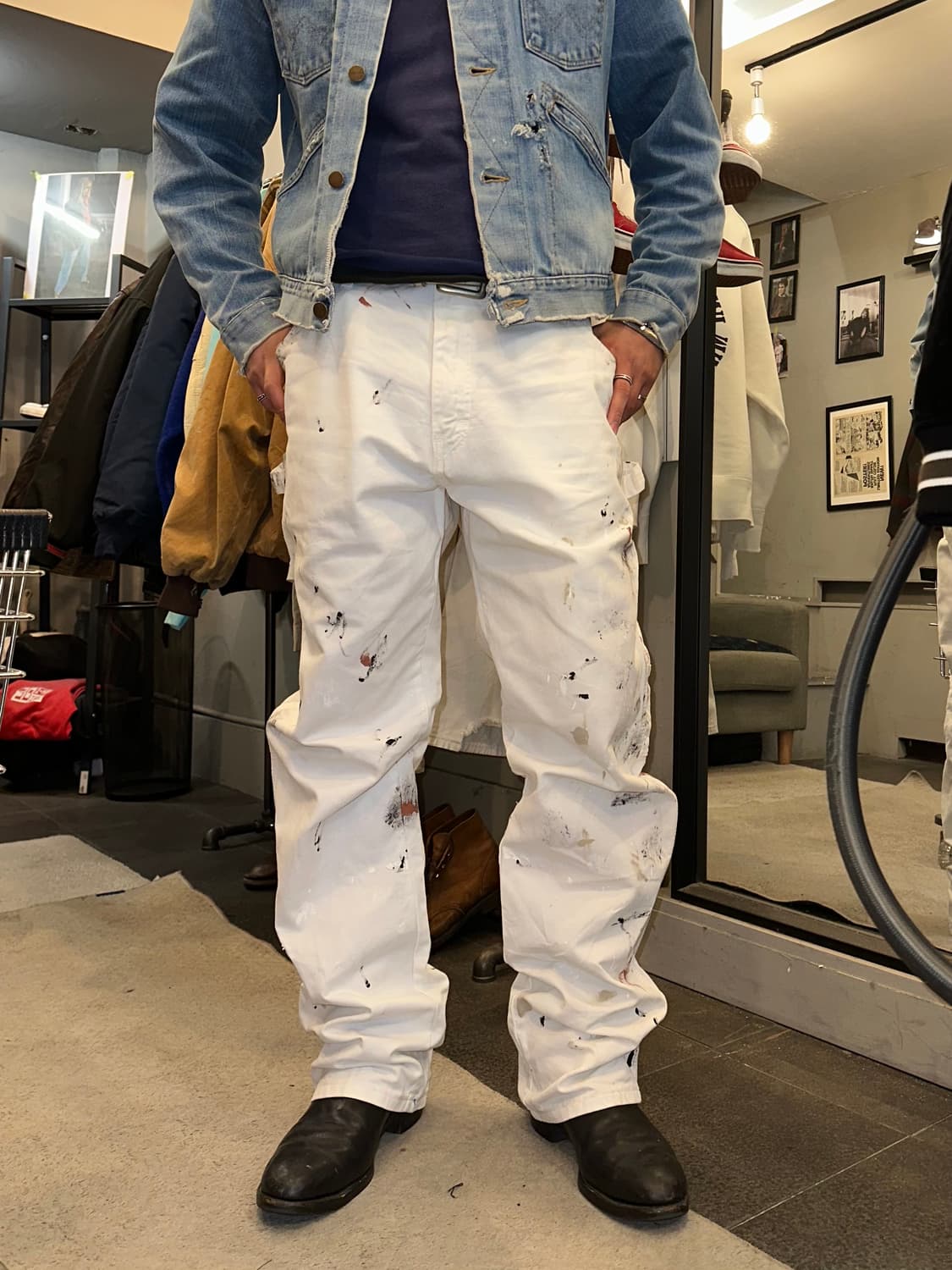 00’s Dickies carpenter painted work pant 상품이미지3