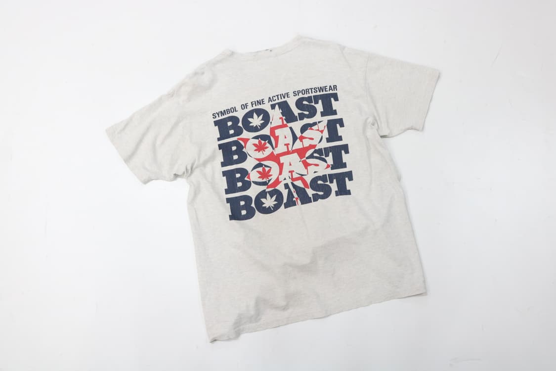 BOAST 보스트 빈티지 그래픽 로고 오트밀 반팔티셔츠 (M) 상품이미지7