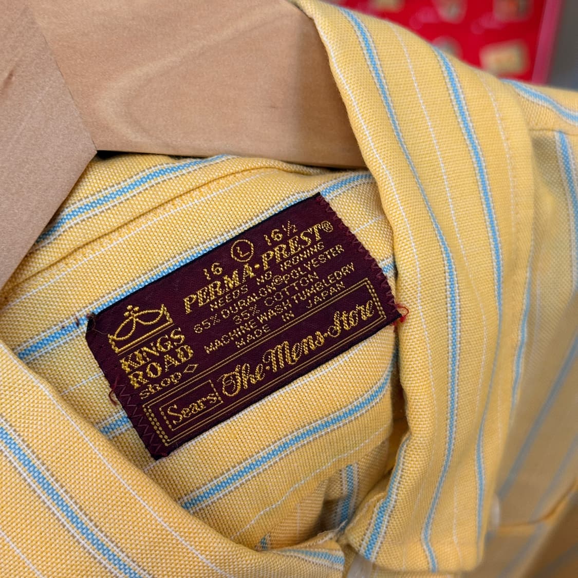 70S SEARS 스트라이프 반팔 셔츠 미국빈티지 일본생산 상품이미지7