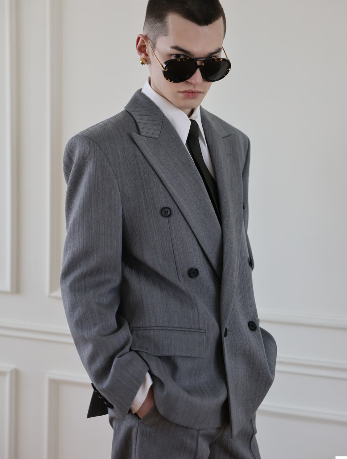 캐리오버 헤이든 더블 셋업 그레이 L, L 상품이미지5