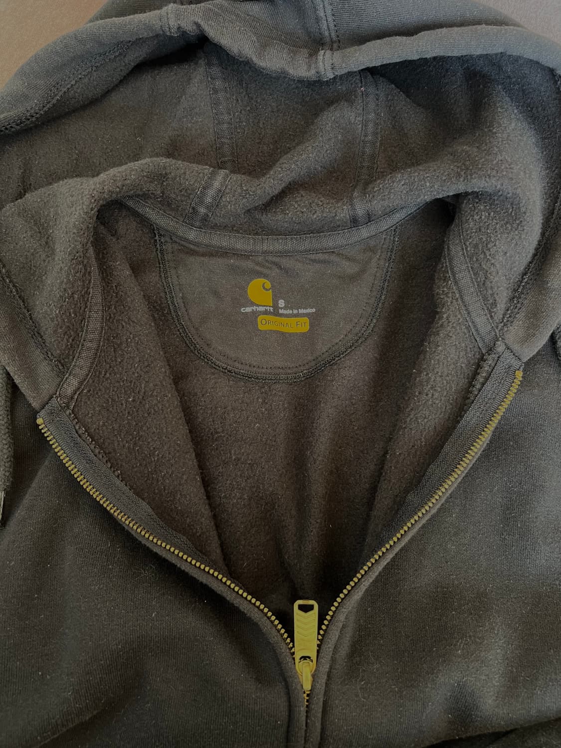 칼하트 남성 블랙 약기모 후드집업점퍼 코튼점퍼 상품이미지5