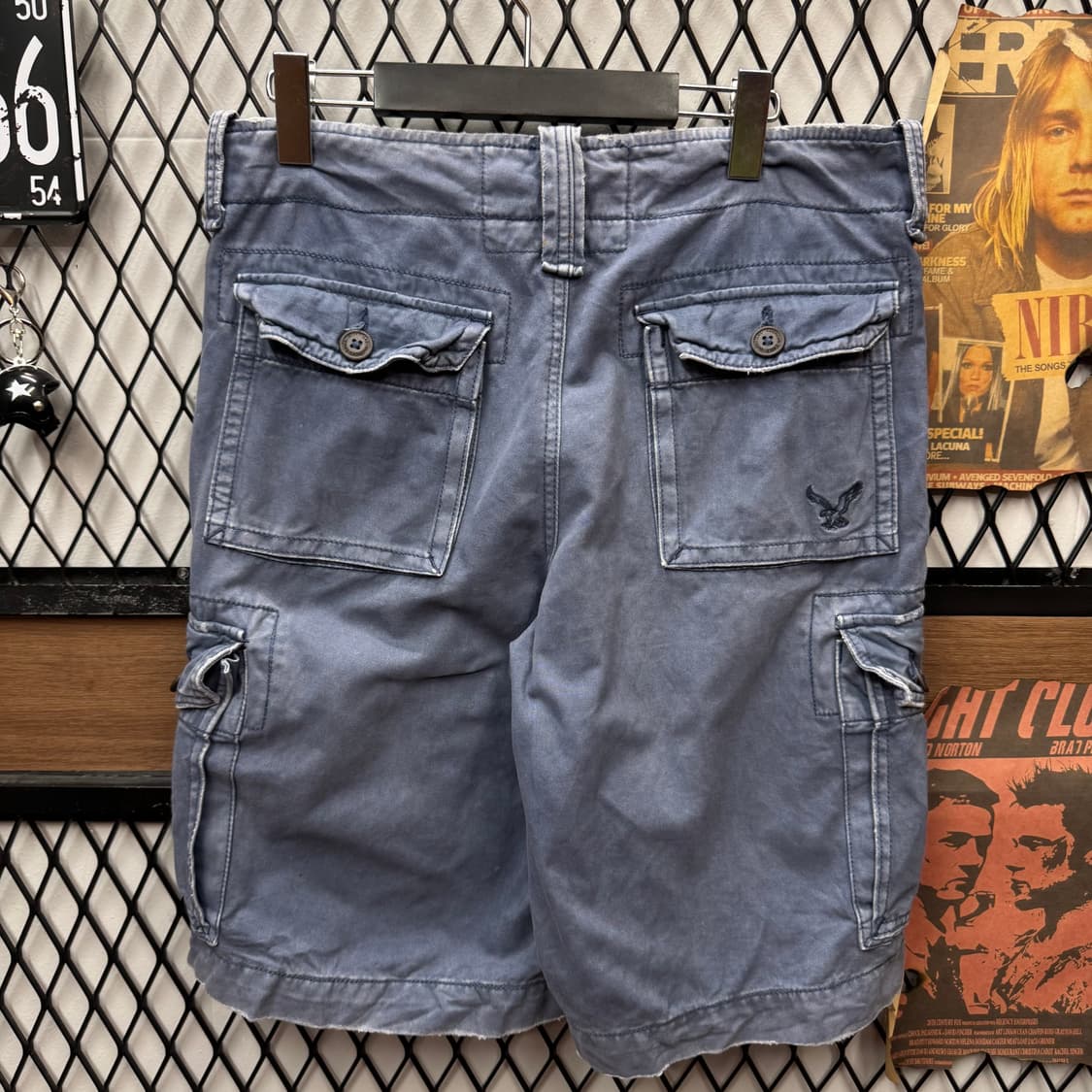 아메리칸 이글 카고 반바지 후면 포켓 독수리 포인트 블루 상품이미지2