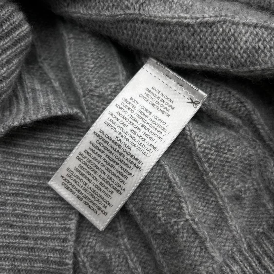 폴로 랄프로렌 네이비포니 그레이 꽈배기 브이니트 L 상품이미지5