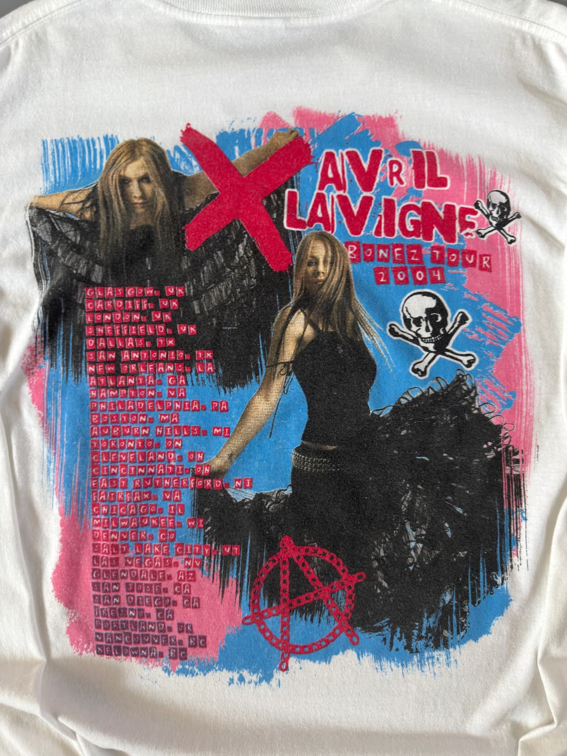 00s avril lavigne bootleg 빈티지 에이브릴라빈 티셔츠 상품이미지2