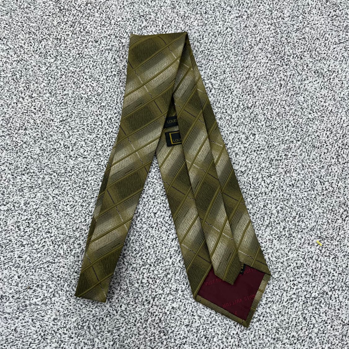 F 루이비통 패턴 실크 넥타이 0408M 상품이미지2