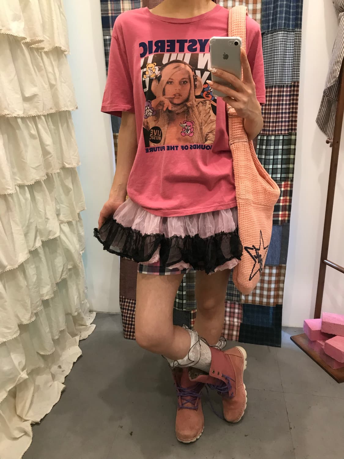 히스테릭글래머 히스걸 퍽베어 반팔티 상품이미지4