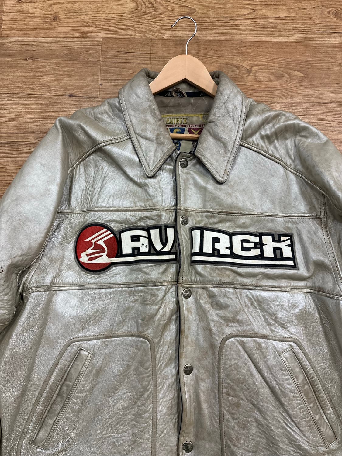 (2XL)아비렉스 오버핏 리얼레더 바시티 상품이미지2