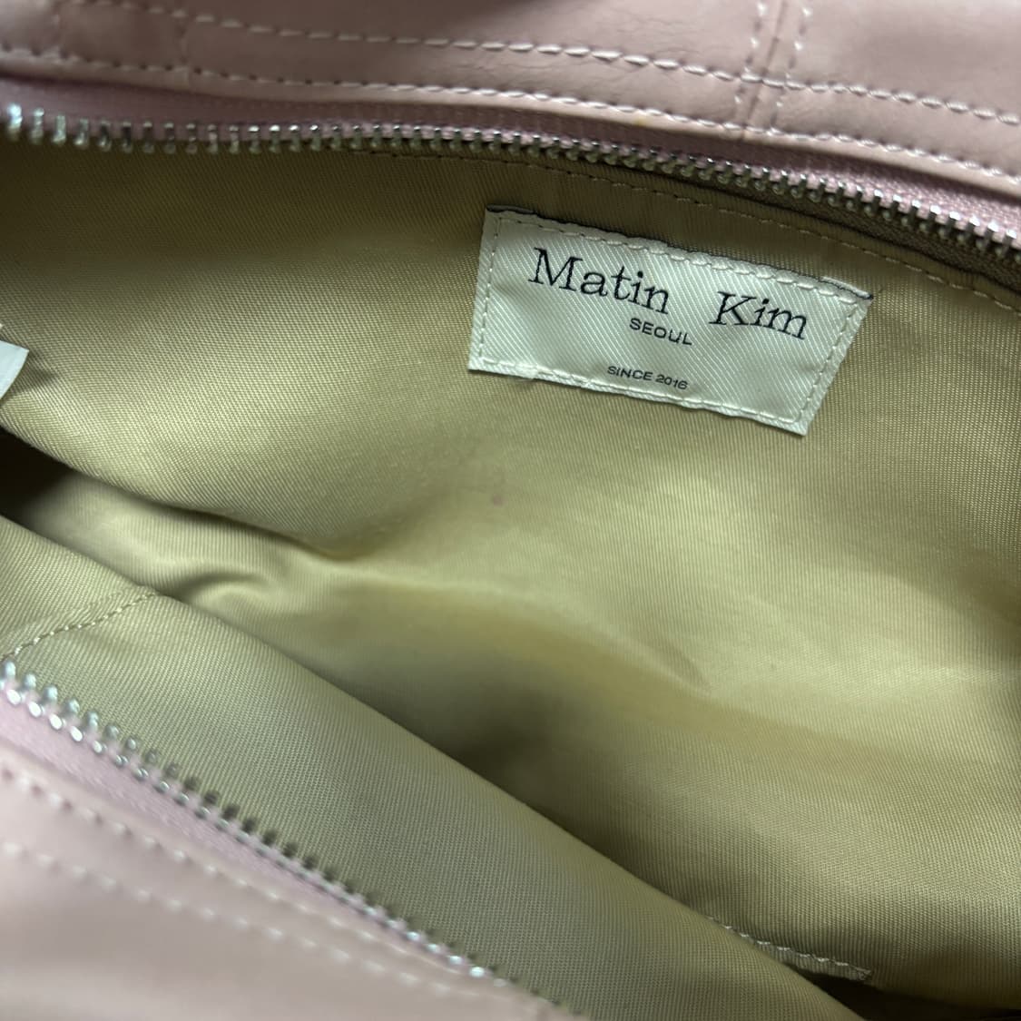 마뗑킴 하프 셔링 리본 라운드백 핑크 상품이미지8