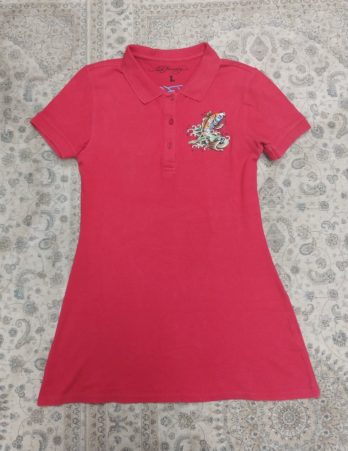 ED HARDY 에드하디 잉어자수 카라티 원피스 L (55까지) 상품이미지1