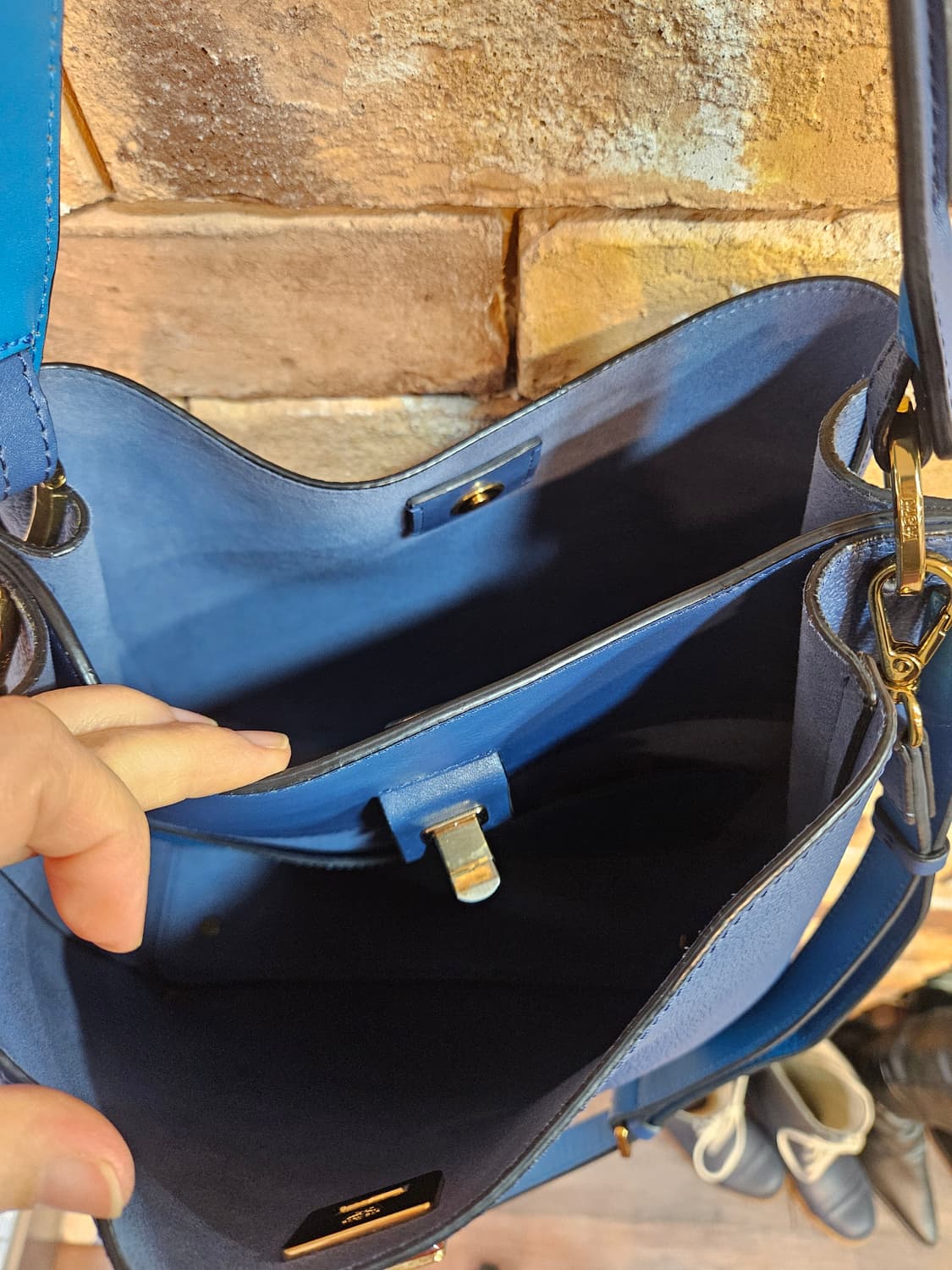 상태최상)MCM 네이비 가죽 가방 상품이미지6