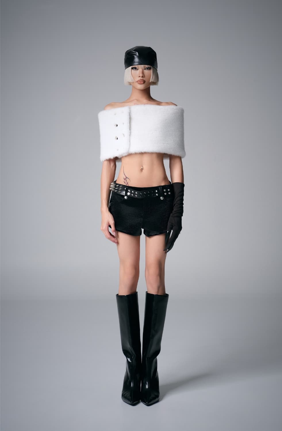 lynhalyn Faux Mink Snap Shoulder Shawl  상품이미지2