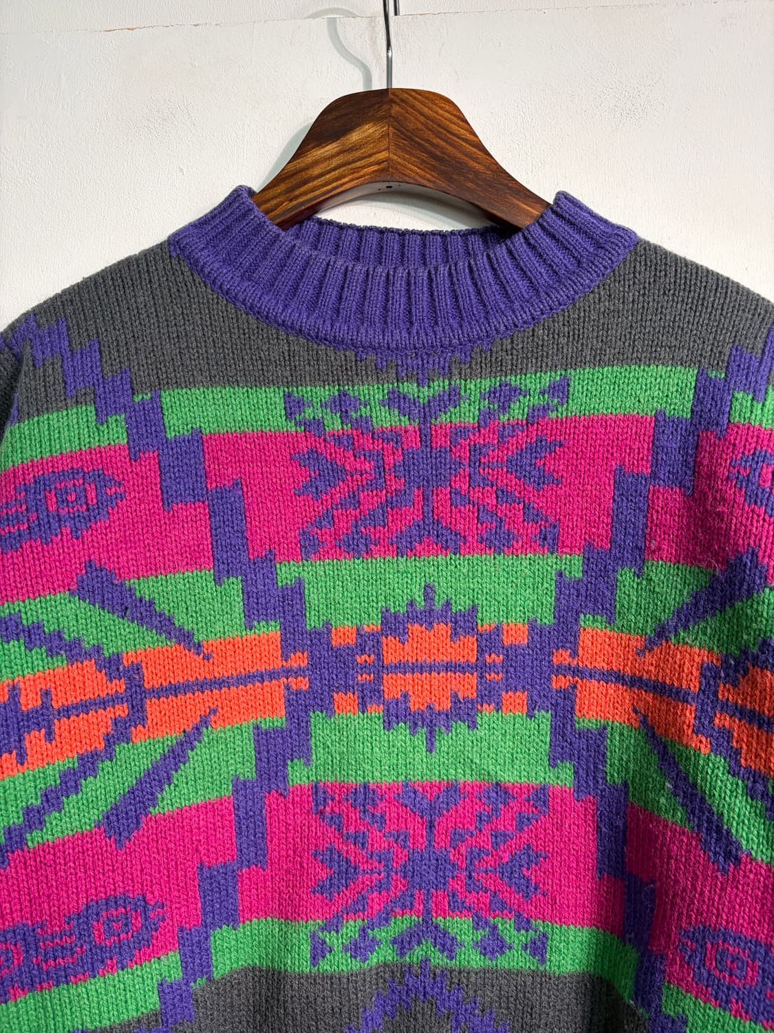 [L] 90s 노르딕 크롭니트  상품이미지3