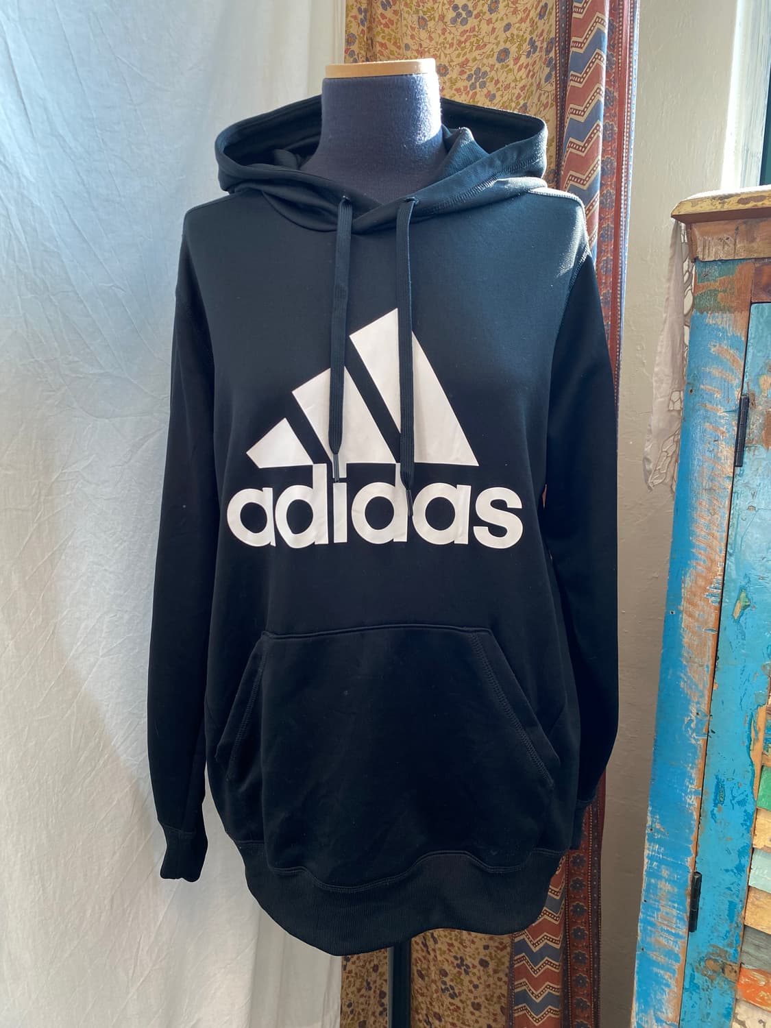 ADIDAS 블랙 후드맨투맨(M) 상품이미지1