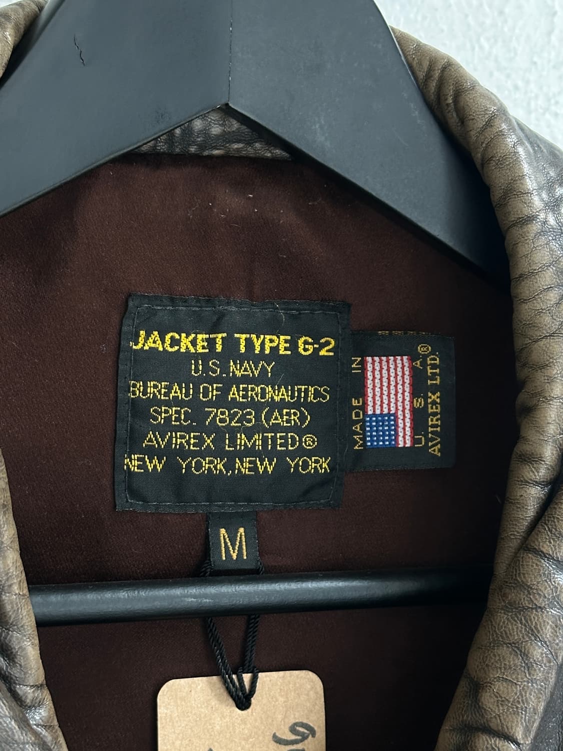 80's USA Made 아비렉스 A2 레더 봄버 자켓 상품이미지10