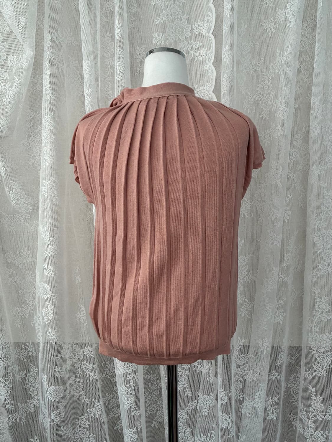 95) 막스마라 MAX MARA 핀턱 하프 니트 핑크 상품이미지3