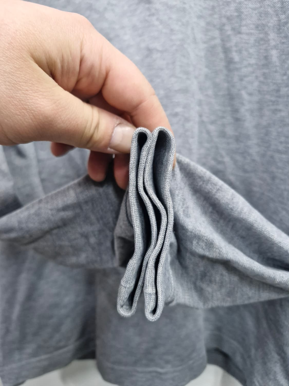 95M 라코스테 카라 긴팔티 회색. 상품이미지4