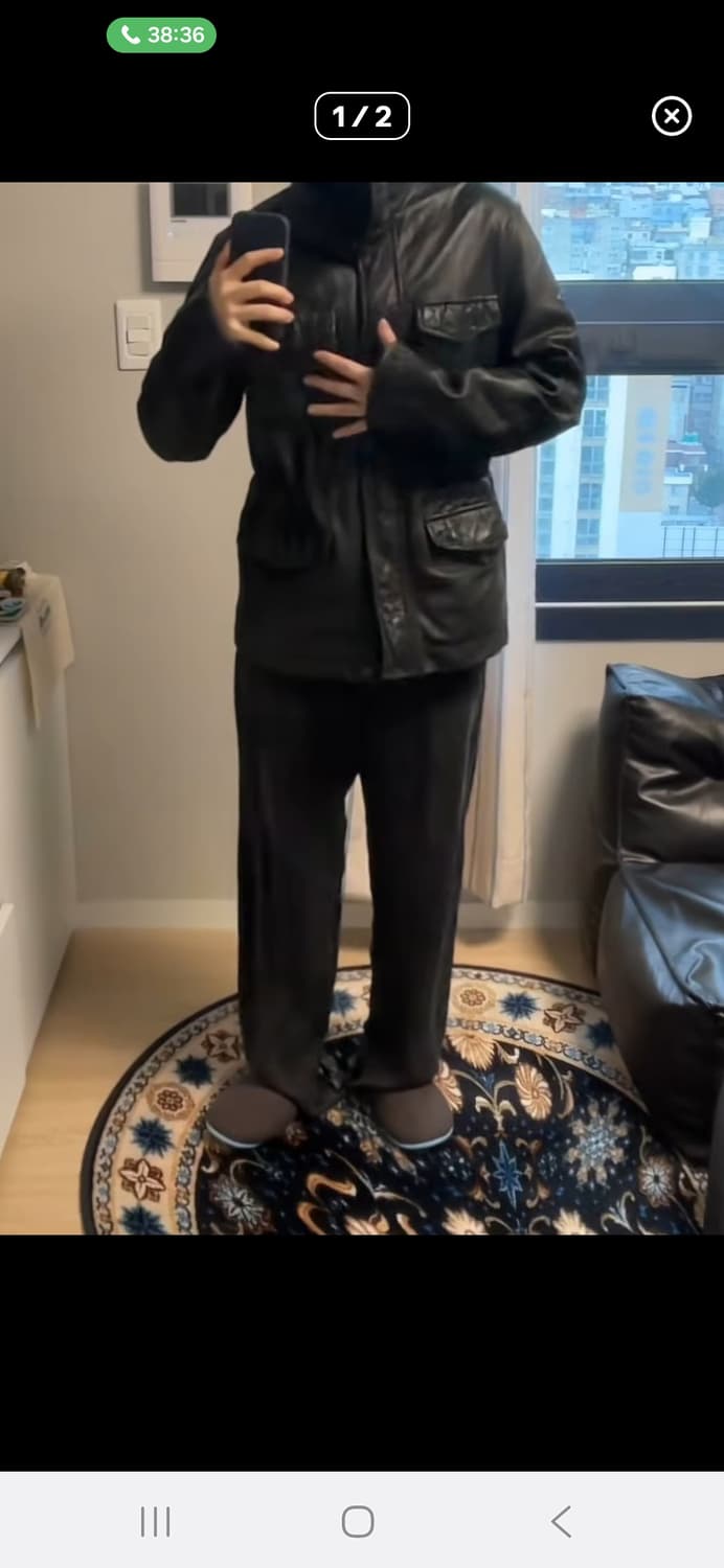 캘빈클라인 m65 레더 카코트 L 사이즈 상품이미지2