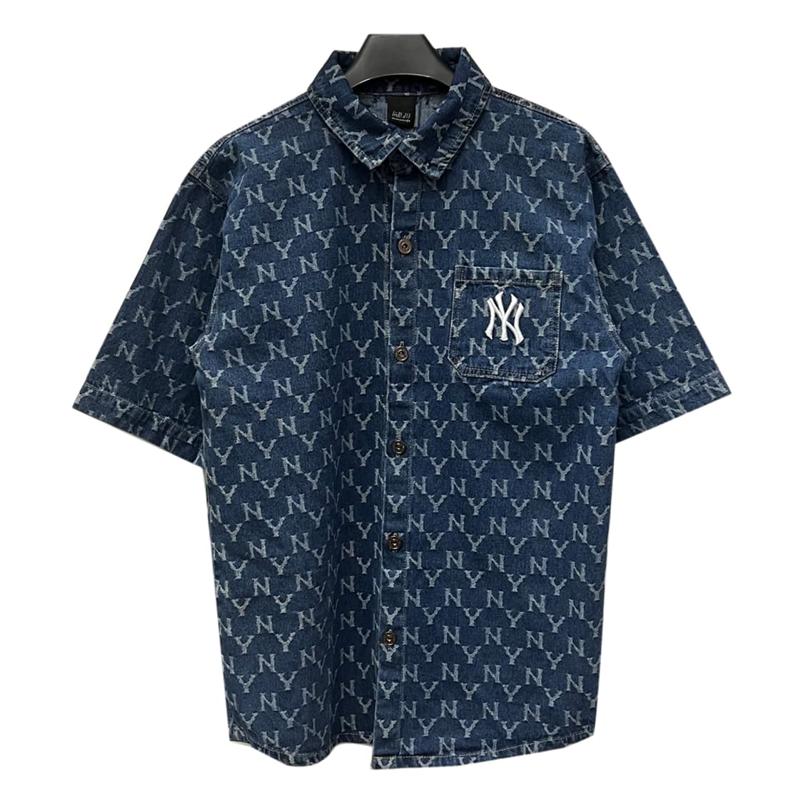 MLB 엠엘비 뉴욕 양키스 클래식 모노그램 반팔 데님 셔츠 L 상품이미지1