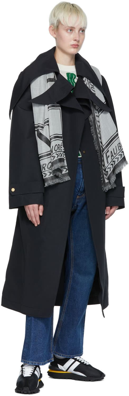 랑방 대형 울 실크혼방 스카프 상품이미지4