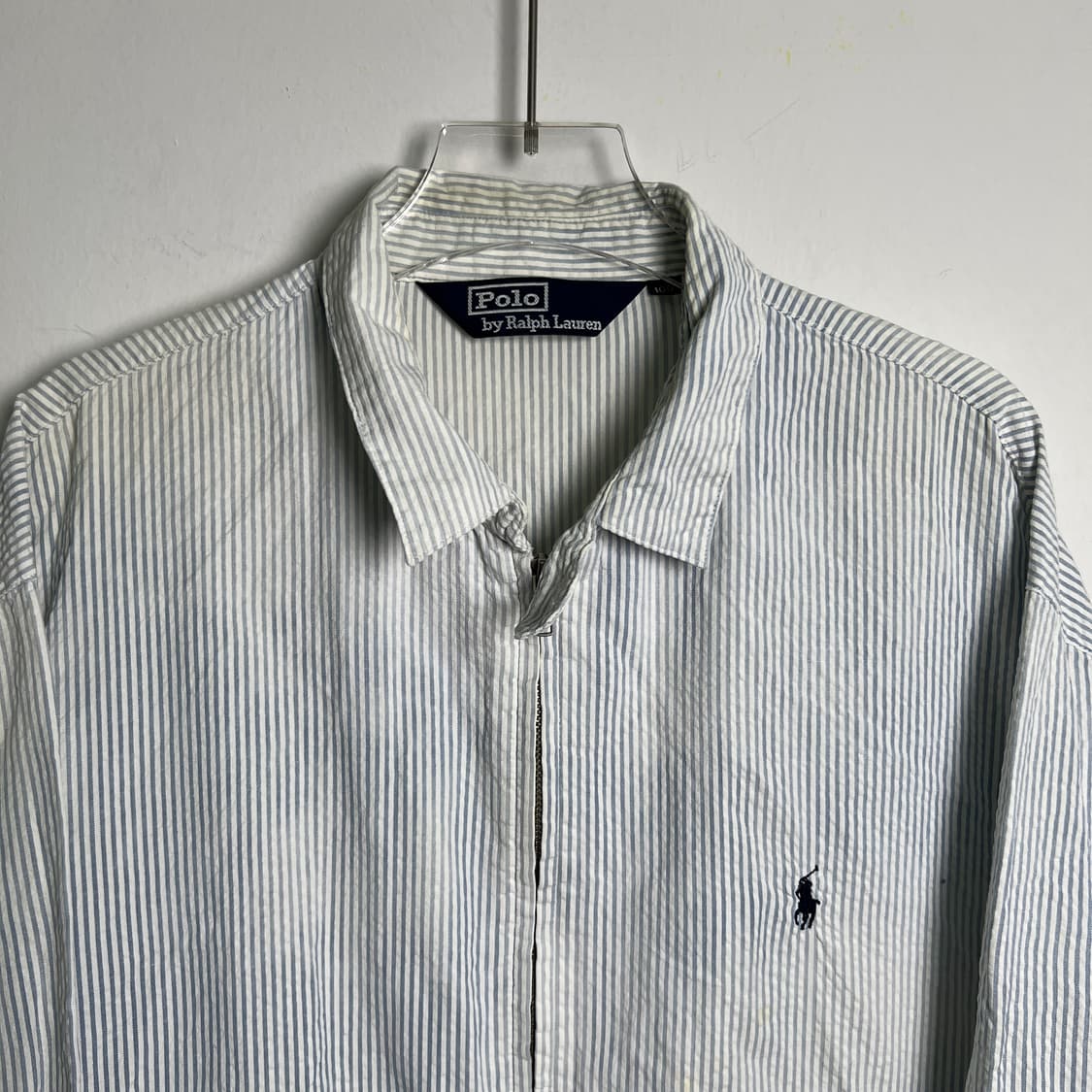 폴로 랄프로렌 시어서커 스트라이프 블루종 자켓 100 상품이미지4