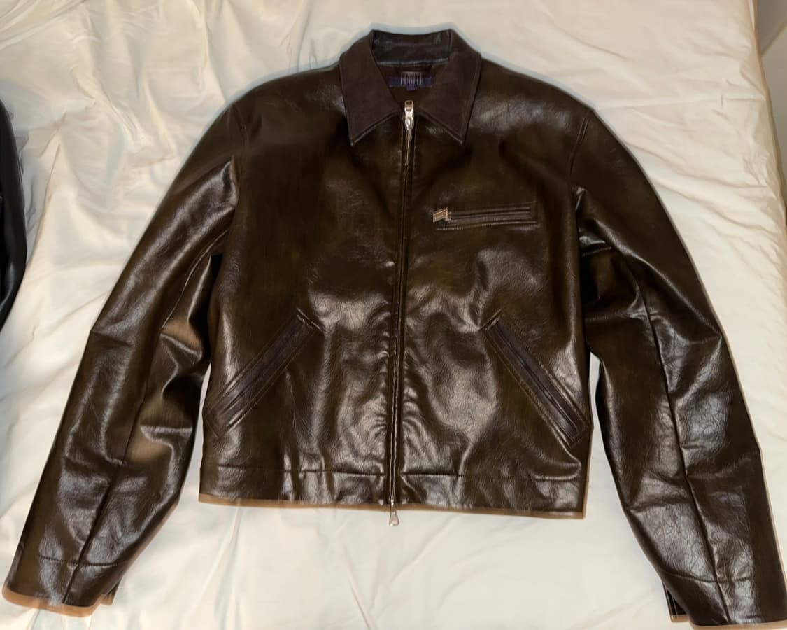 비슬로우 레더자켓 L 브라운 상품이미지3