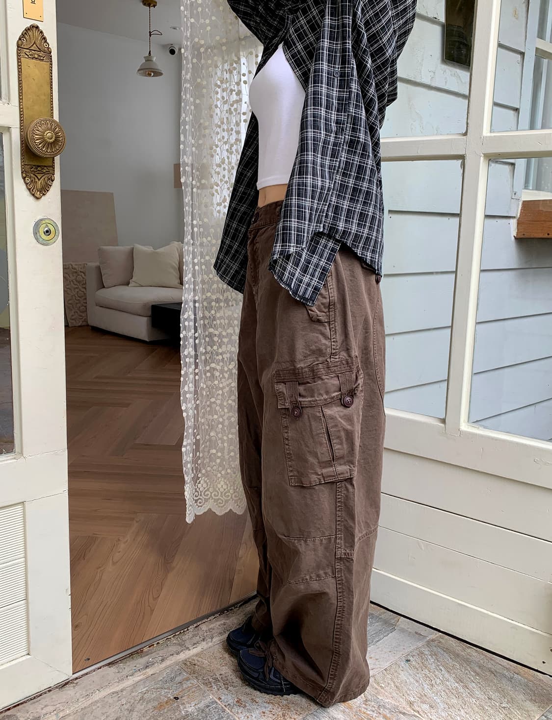 릿킴 브라운 카고 팬츠 상품이미지3