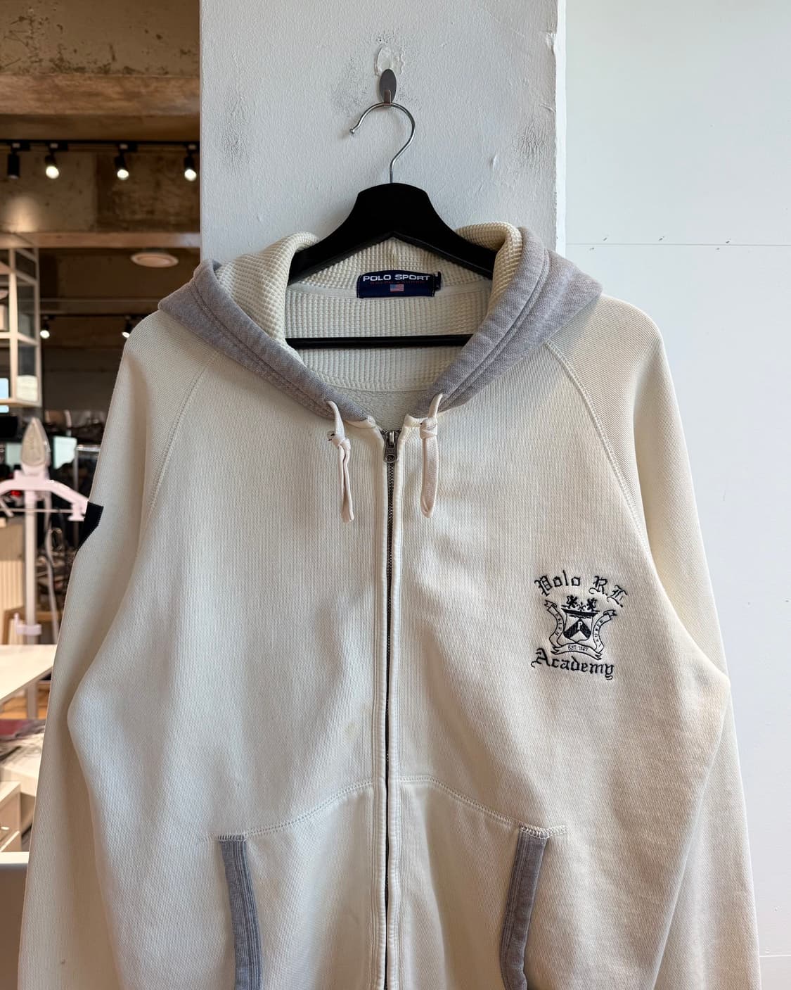 폴로 스포츠 크림 자수 후드집업  상품이미지3