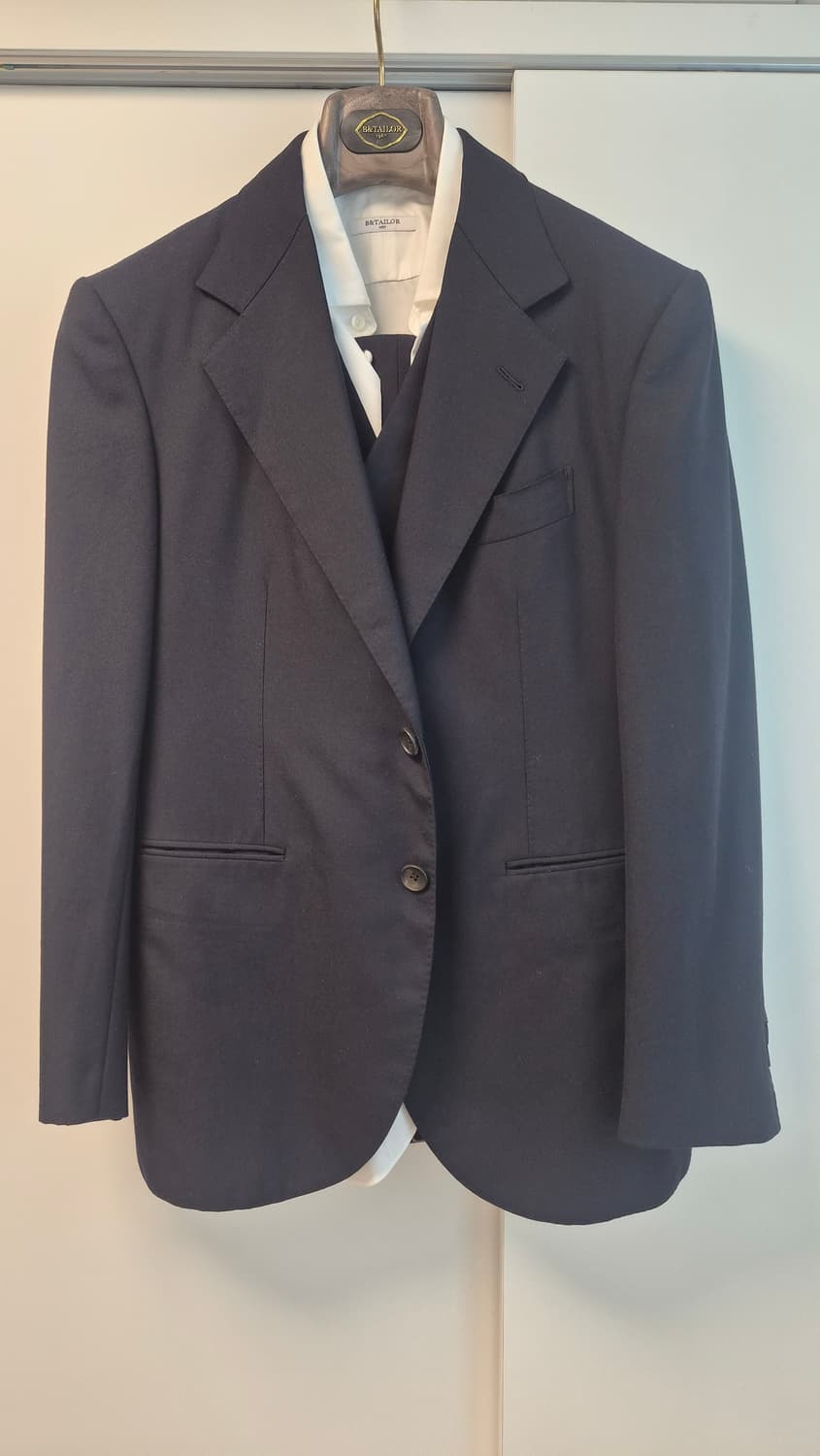 비앤테일러 H.Lessor(에이치레써) 네이비 싱글 3피스 수트 상품이미지1
