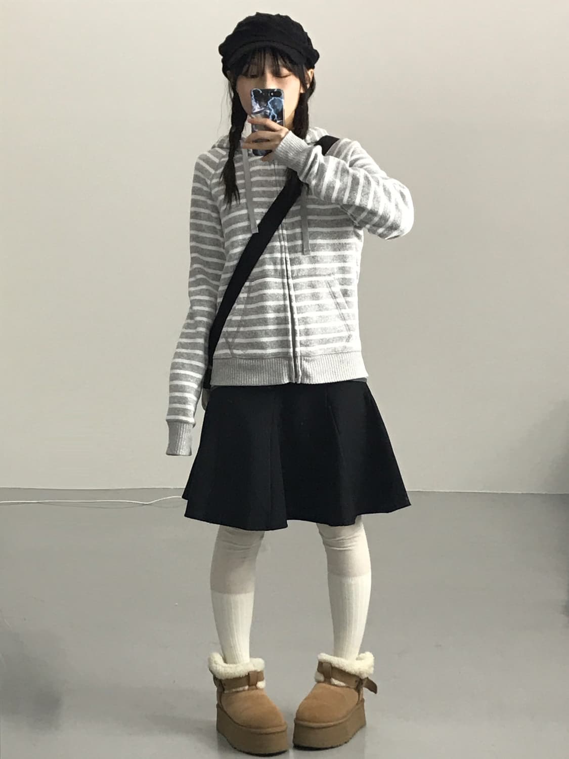 Jpn Poly Striped Zip Up Hoodies 상품이미지2