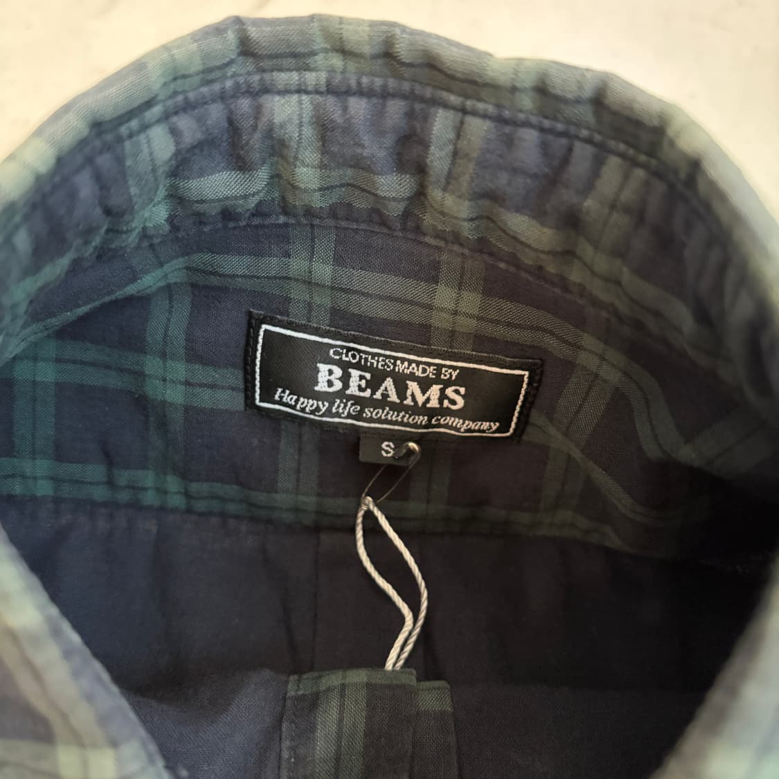 BEAMS 빔즈 빈티지 레이보우 디테일 플란넬 셔츠 S 상품이미지5