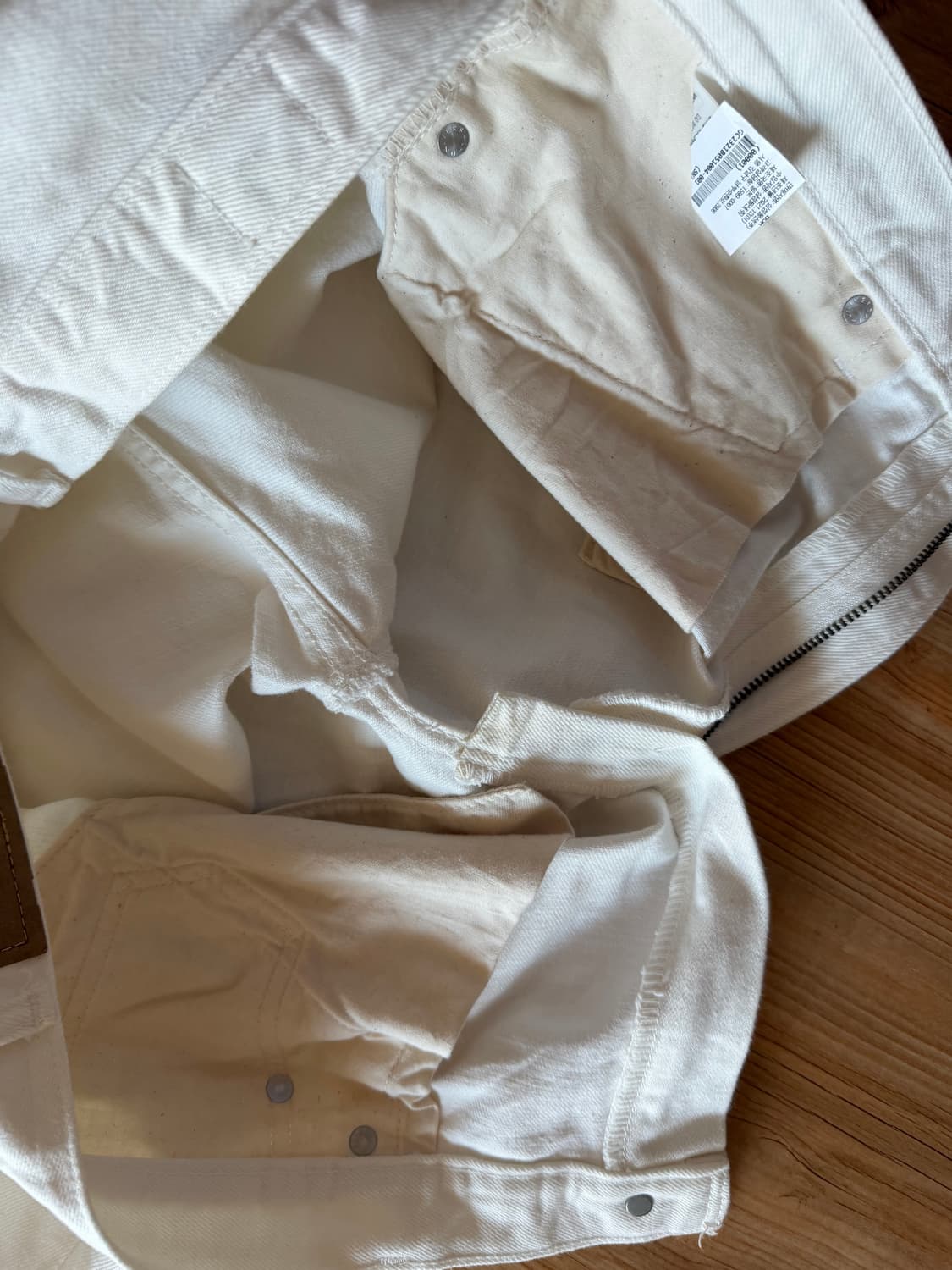 오어슬로우 화이트 데님 팬츠 107w 란스미어 상품이미지4