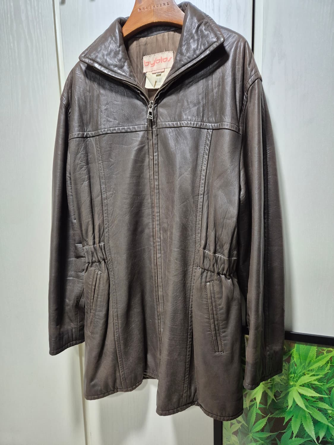 (세일)byblos 이태리명품 브라운 양가죽 자켓 상품이미지2