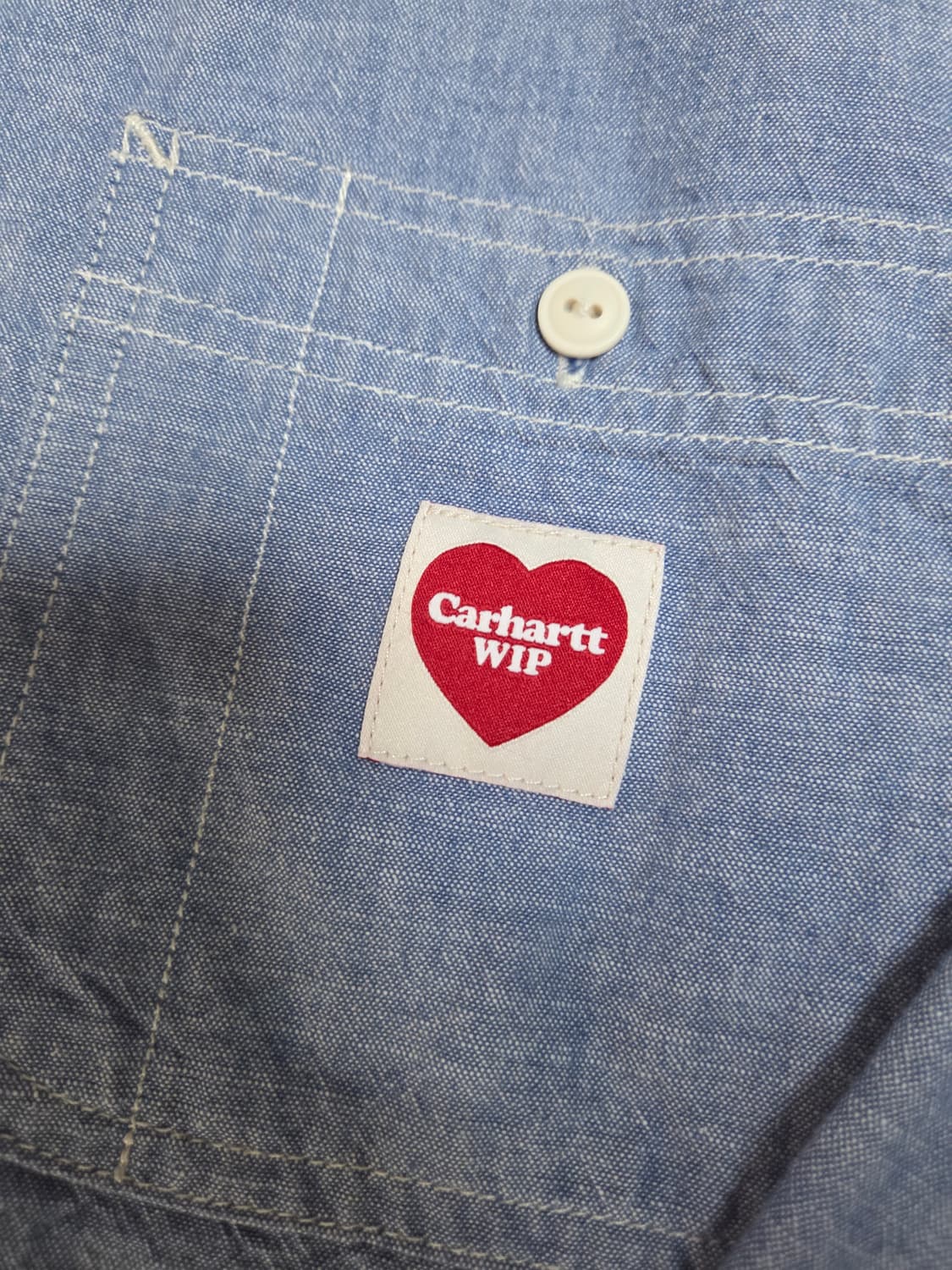 [L] 칼하트윕 클링크 하트 셔츠 블리치 린스드 상품이미지4
