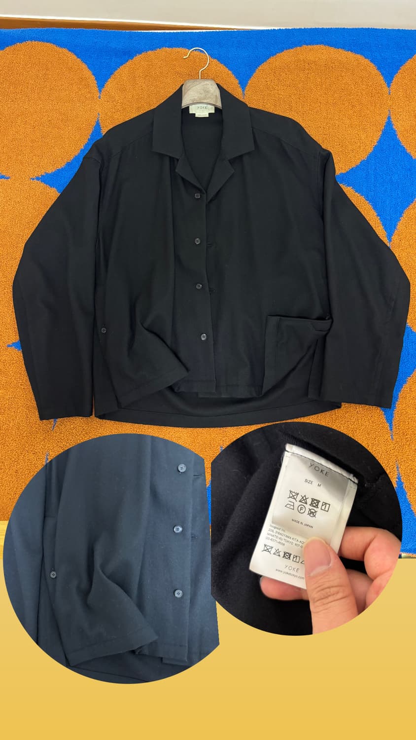 Yoke 요크 울 절개라인 버튼 디테일 셔츠 자켓 From Japan 상품이미지1