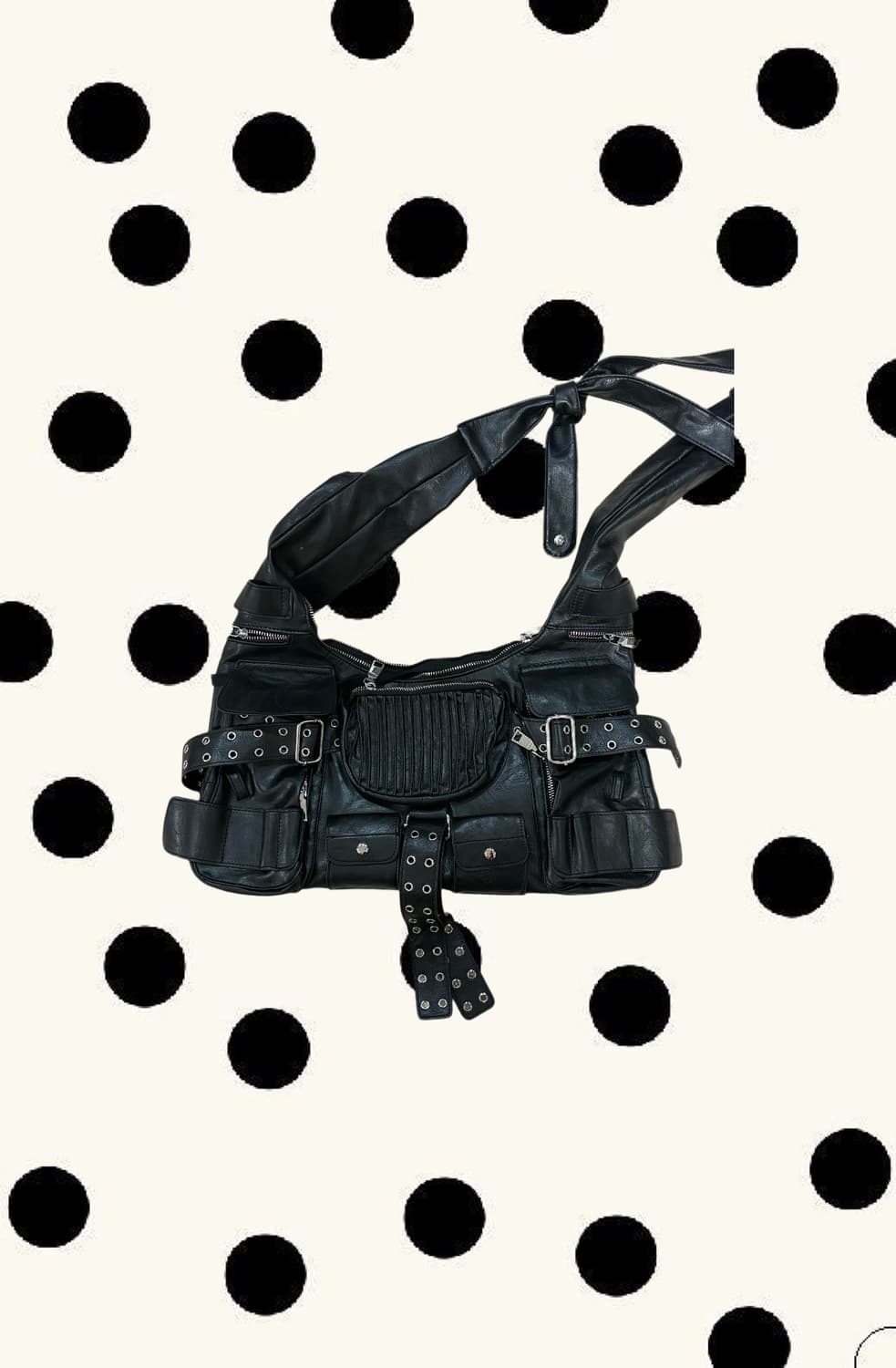 Fake Leather Shoulder Bag 상품이미지1