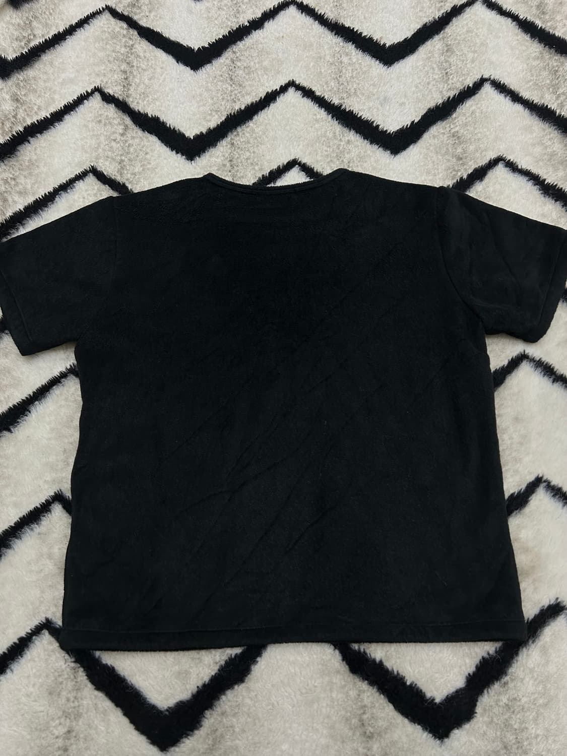 [Free]그로브 로고 벨로어 반팔/블랙/기모 상품이미지3