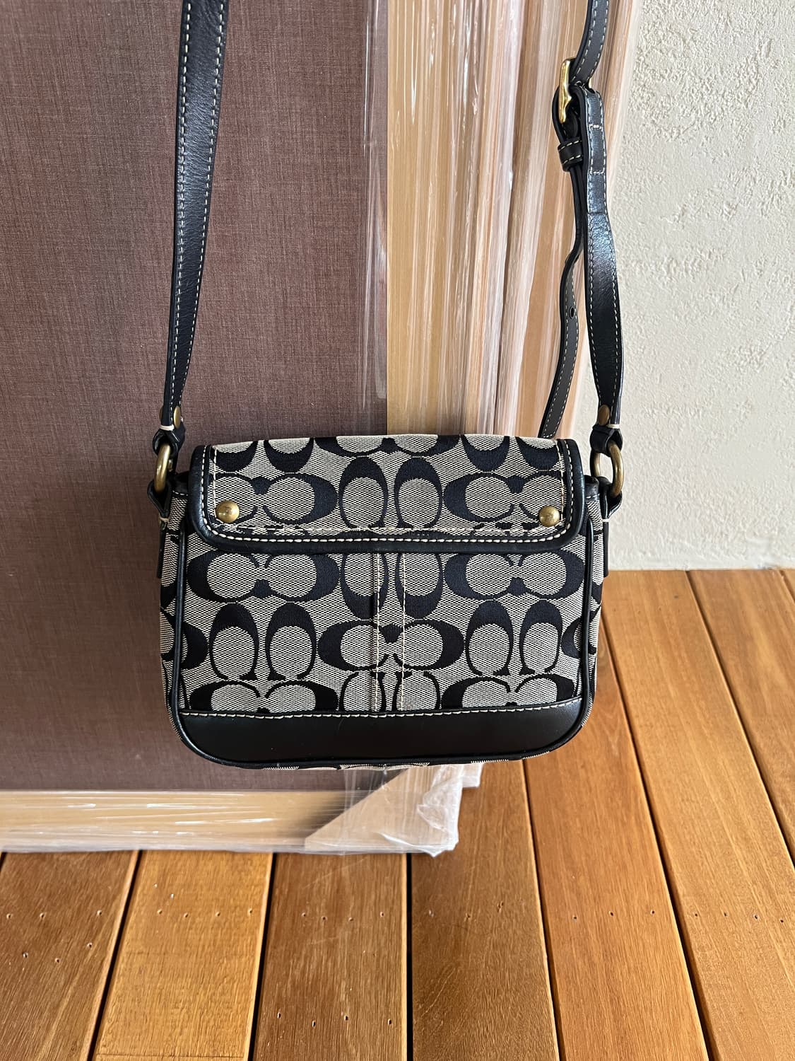 빈티지 코치 시그니처 턴락 크로스백 상품이미지9