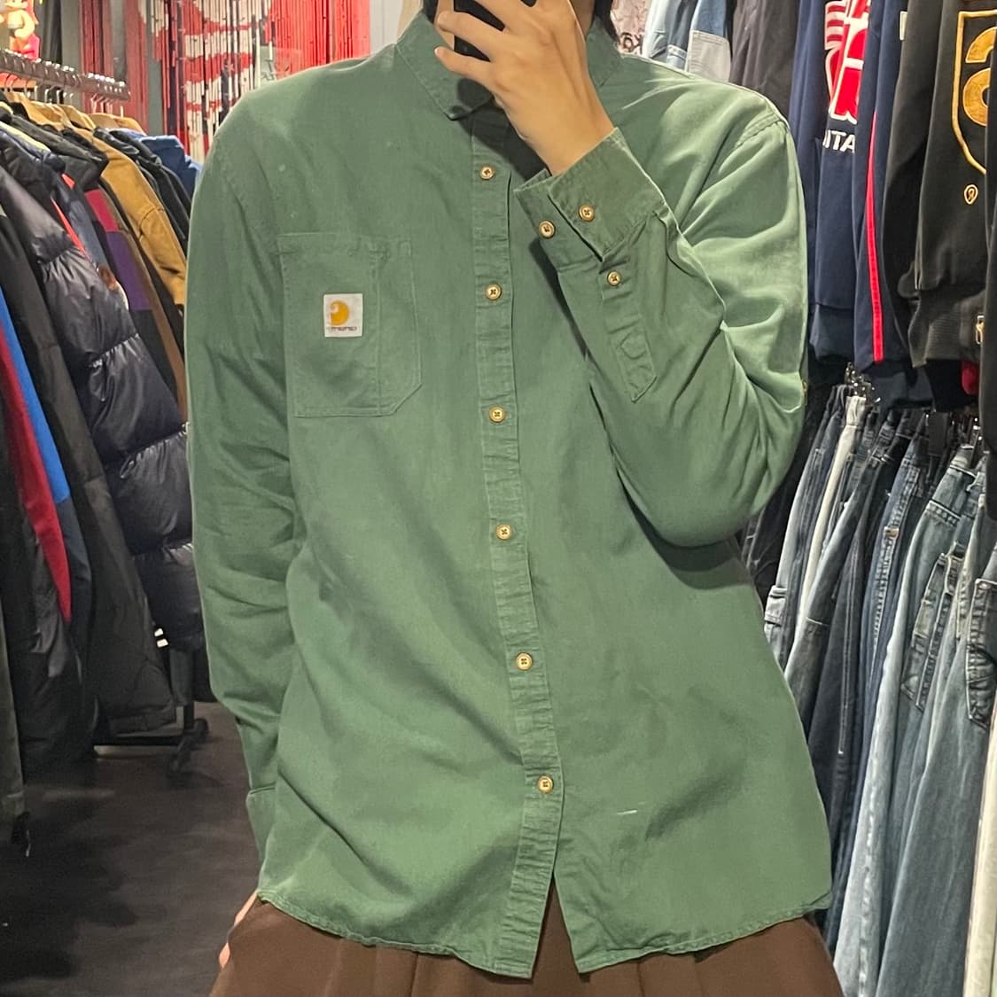 [IM] carhartt 칼하트 녹차 긴팔셔츠 상품이미지3