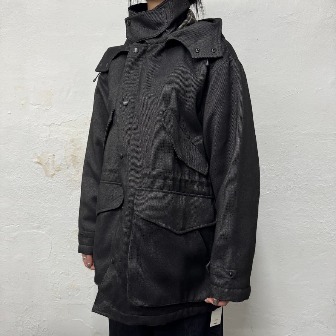 프릭스스토어 다크브라운컬러 폴리에스터 코듀로이넥 2way 헌팅 자켓 상품이미지2